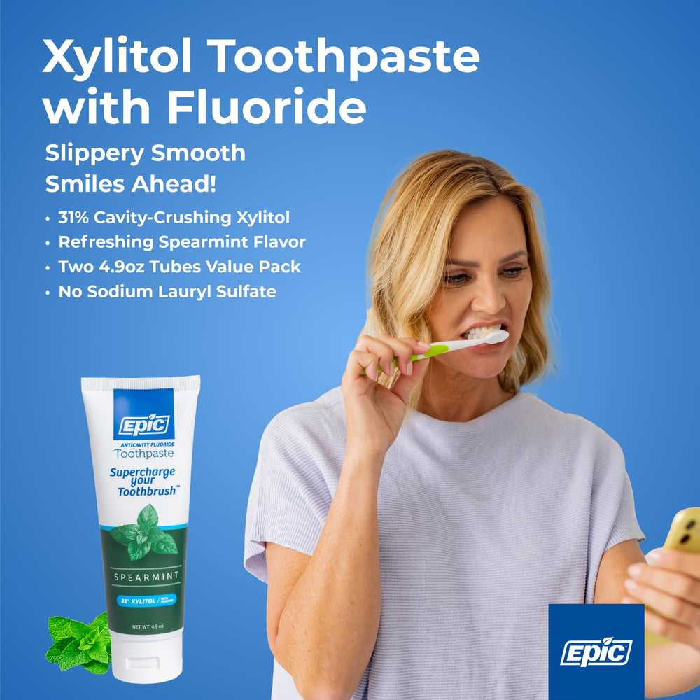 Packaging image showing Epic Dental toothpaste 2-pack