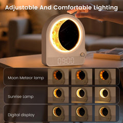 Epochleno Sunrise Alarm Clock bedside view with a clean white finish and compact design.