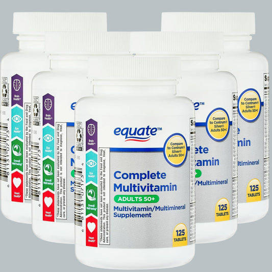 Equate 50+ One Daily Multivitamin bottle front view