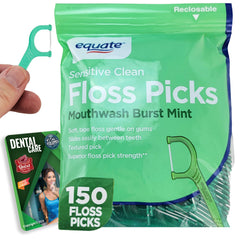 Equate Mint Flossers 150 Count packaging