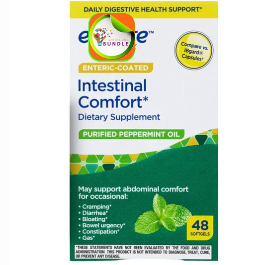 Equate Peppermint Oil Softgels bottle 48-count