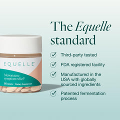 Equelle packaging shown for easy daily routine.