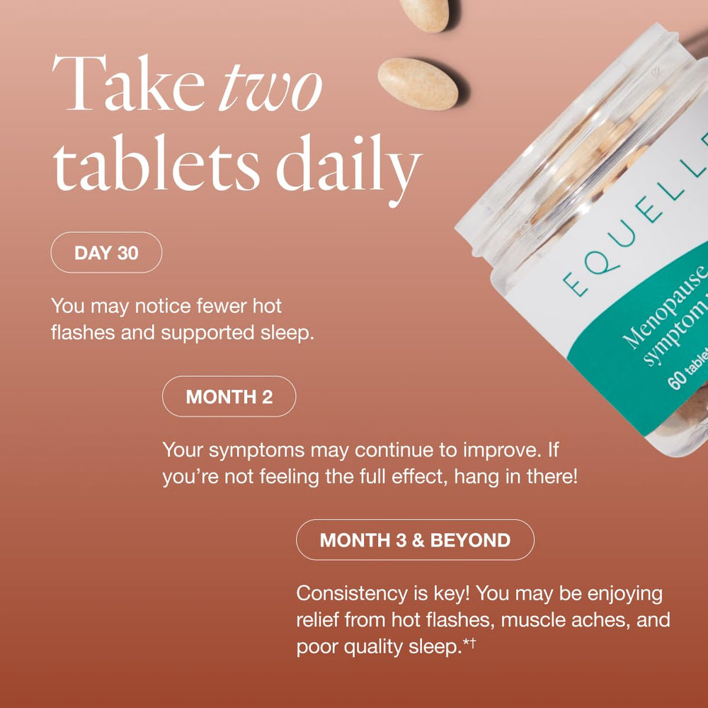 Scene showing a peaceful bedroom suggests Equelle may support better sleep.