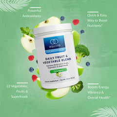 Close-up of 9 essential amino acids in Equilife Daily Fruit & Vegetable Blend