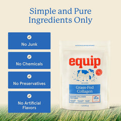 Equip Foods paleo-friendly collagen powder with clean ingredients for everyday use