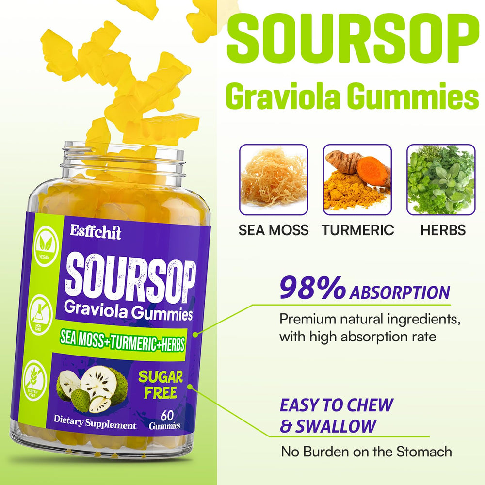 Lemon blackberry flavor Esffchit Soursop Gummies