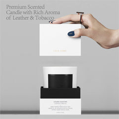 ESNA HOME lavender candle gift packaging conveys premium home gift idea.