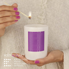 ESNA HOME natural soy wax closeup shows clean burn and premium ingredients