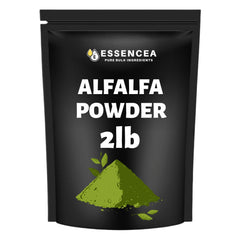 Front view of Essencea Alfalfa Powder 2 lb packaging