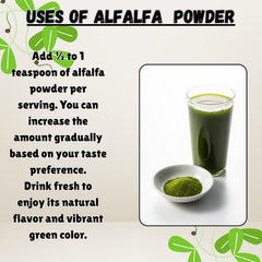 Alfalfa powder added to a smoothie