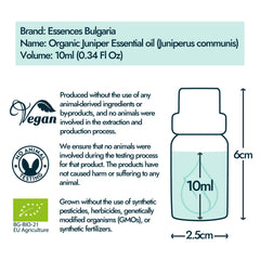 BG-BIO-21 organic certification label for juniper essential oil.