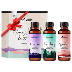 Serenity Trio massage oil gift set packaging