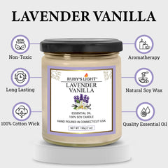 Essential Oil Candle cotton-wick closeup shows clean burn and eco-friendly wax.