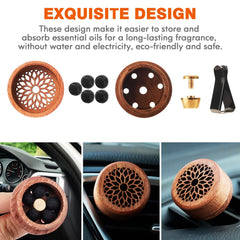 Vent clip attached to car air vent for diffuser