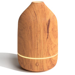 Front view of wood grain essential oil diffuser 100ml