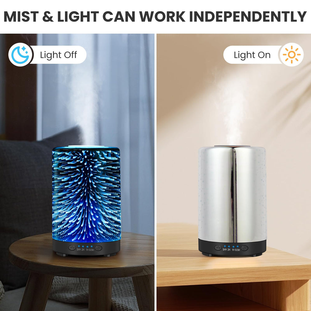 Diffuser display of auto shut-off and four timer settings