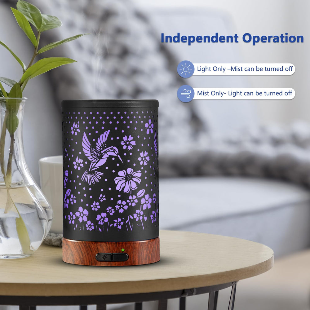 Diffuser showing easy refill removable metal cover