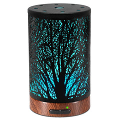 Metal 150ml essential oil diffuser with tree design