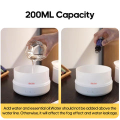 Diffuser displaying the two dynamic mist modes