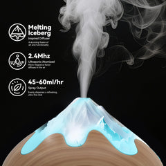 Brown diffuser displaying two mist modes