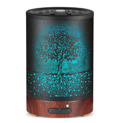 Essential oil diffuser with 7 color LED lights and auto-off feature