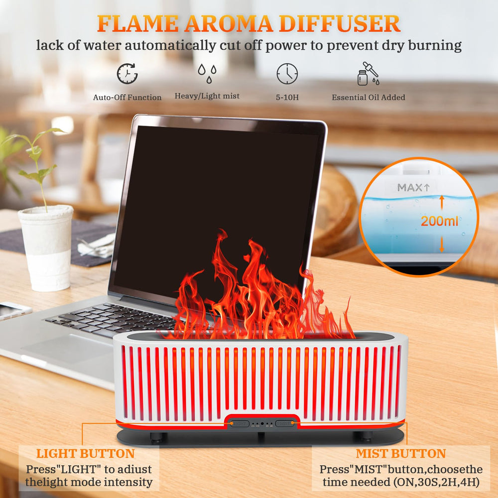 Flame light effect with two color options