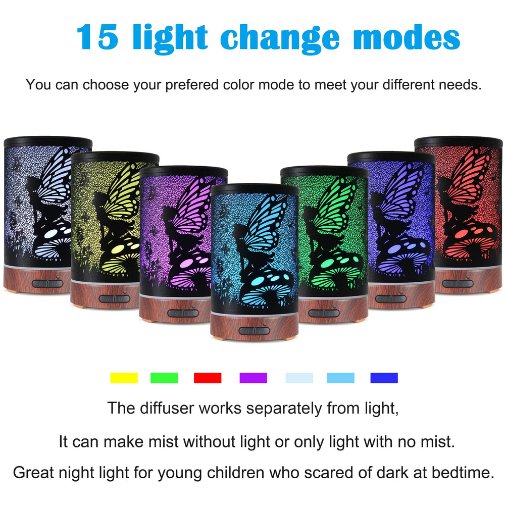 Mist output with color-changing LEDs close-up