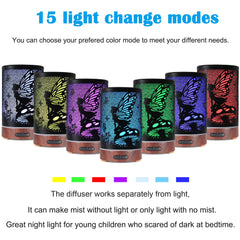 Mist output with color-changing LEDs close-up