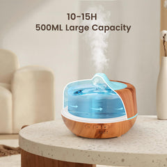Diffuser displaying 7 color LED lights