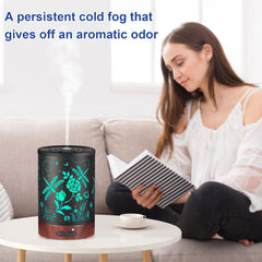 Multifunction diffuser used as humidifier and decorative night light.