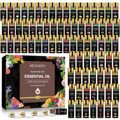80x5ml essential oil bottles in black gift box