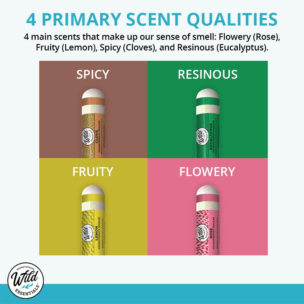 Clove, eucalyptus, lemon, and rose essential oils used in the kit