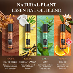 Coconut & Vanilla essential oil roll-on - 10ml in amber glass