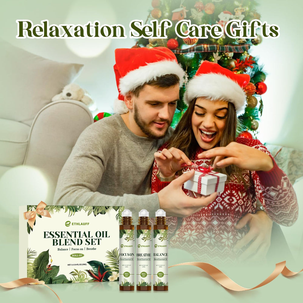 Lifestyle image showing aromatherapy use with roll-on set