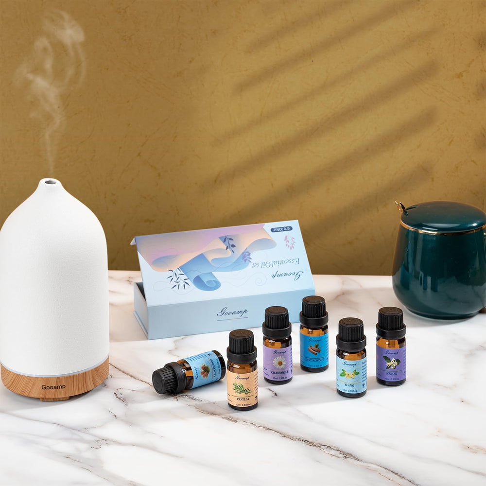 Packaging of Essential Oils Set Top 6 with product label