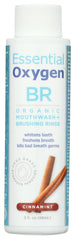 Essential Oxygen Organic Mouthwash Cinnamon Brushing Rinse 3 oz bottle front view