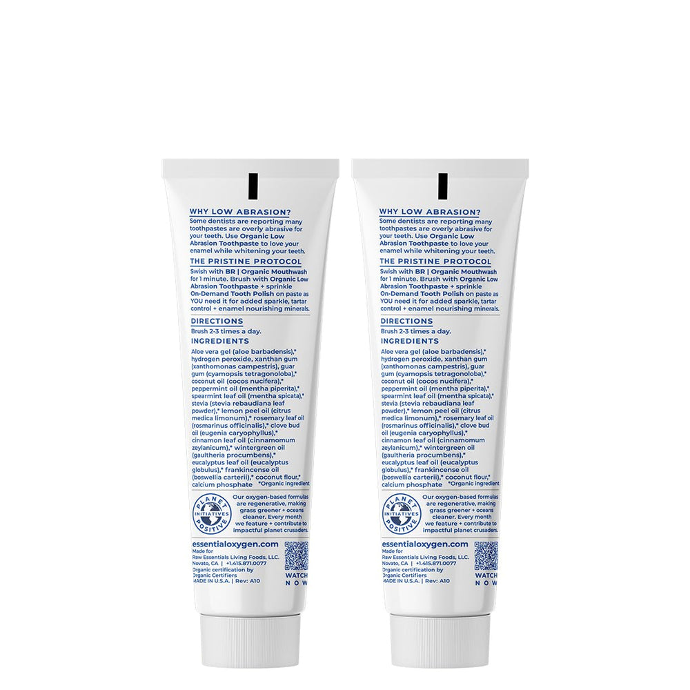 Illustration of hydrogen peroxide and organic essential oils in toothpaste