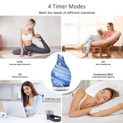 Diffuser with 4 timer settings and auto shut-off