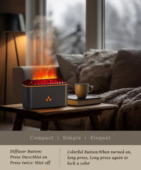 180ml capacity diffuser in black on nightstand