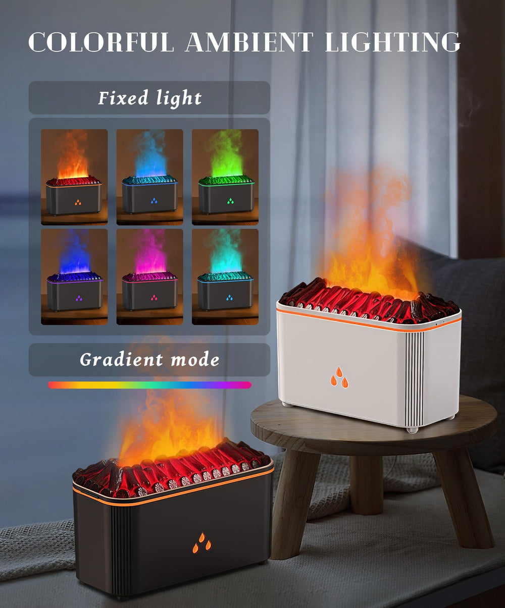 Black aromatherapy diffuser in yoga studio setting