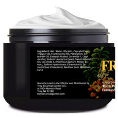 Ingredients: frankincense oil, shea butter, ceramides 1,3,6II