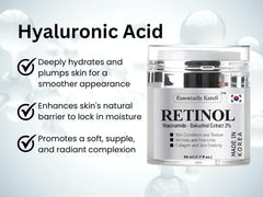 Essentially KateS Hyaluronic-acid boost shows deep moisture for plump skin.