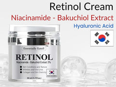Essentially KateS Retinol Cream under-eye application targeting puffiness with gentle hydration.