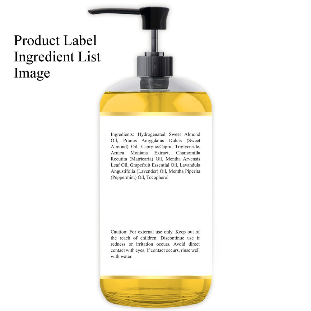 Sports massage oil for muscle tension relief and hydration
