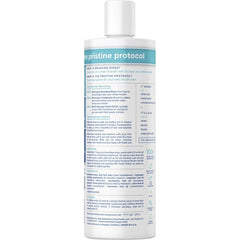 Back label of Essentialoxygen Organic Peppermint Brushing Rinse with organic certification mention