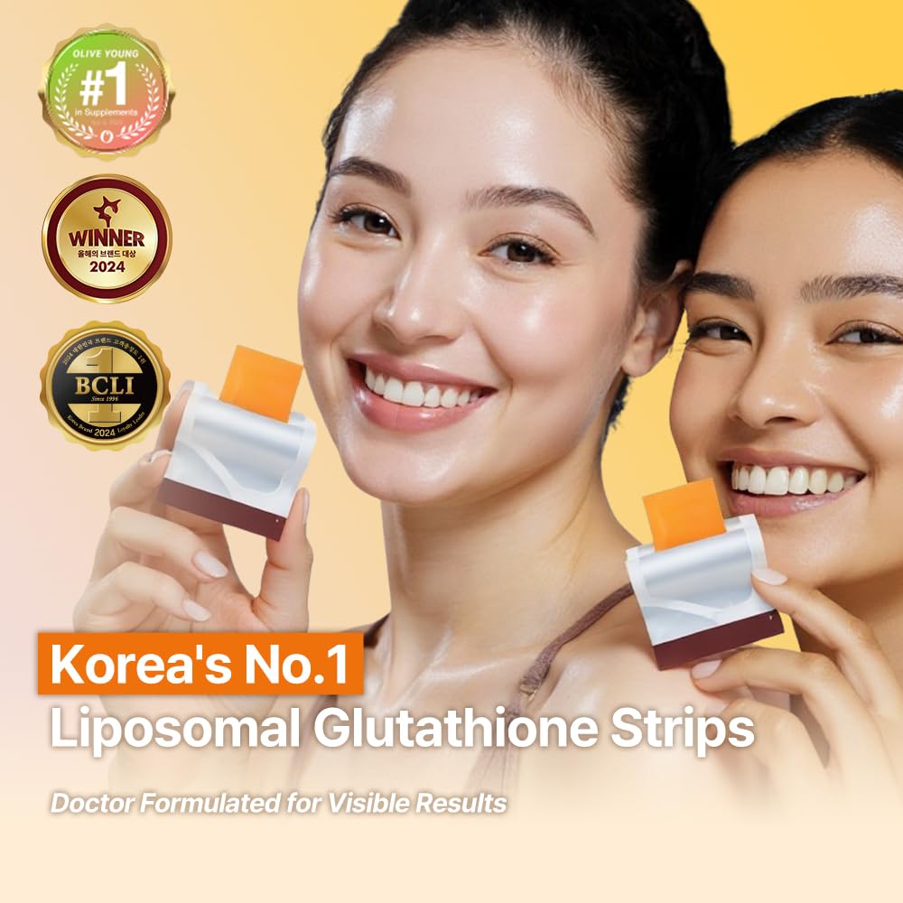 Close-up of Liposomal Glutathione Strips on tongue