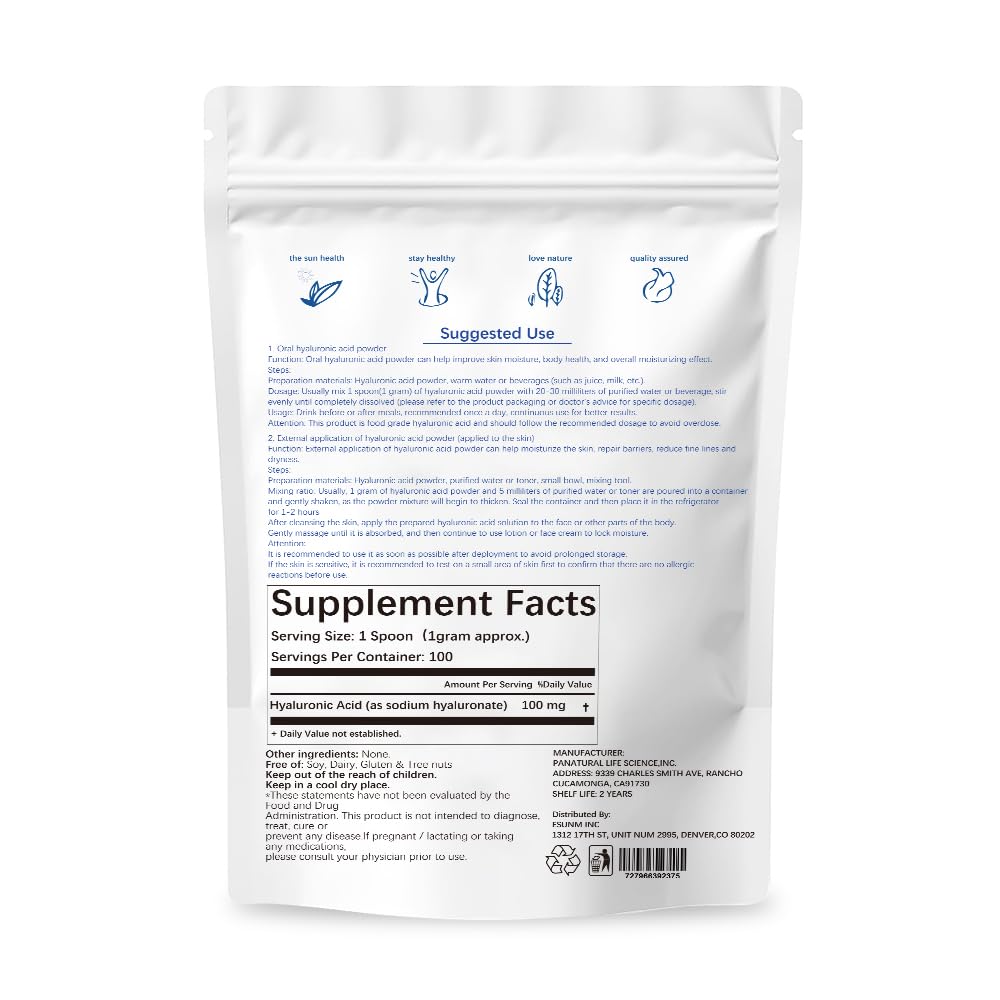 Benefits of ESUNM HA powder: hydration, collagen support, elasticity
