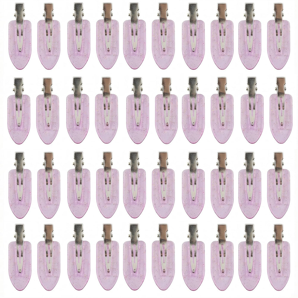 Eswala no-crease hair clip bulk in translucent purple for makeup-ready styling.