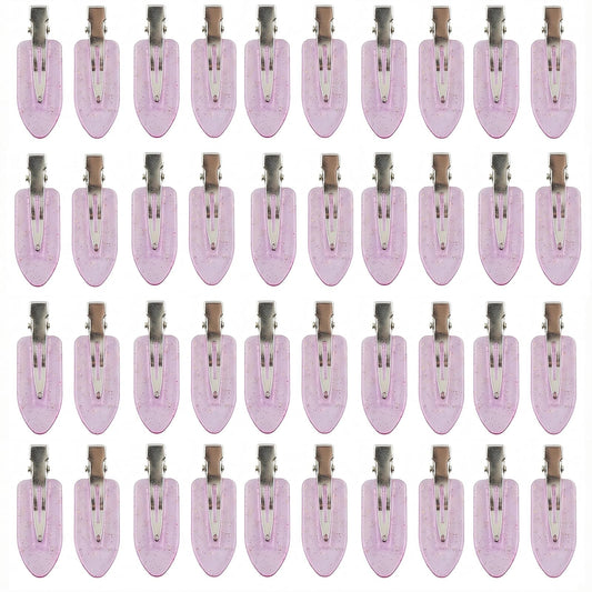 Eswala no-crease hair clip bulk in translucent purple for makeup-ready styling.