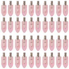 Eswala no-crease hair clips for makeup application in pink translucent design